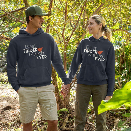 Matching Valentine's Day Set: Best Tinder Match Shirt & Hoodie | Men's Valentine Gift - 4Lovebirds