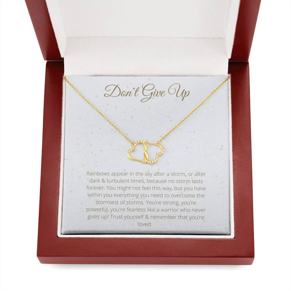 Motivational Gift Solid Gold Necklace With Real Diamonds - 4Lovebirds