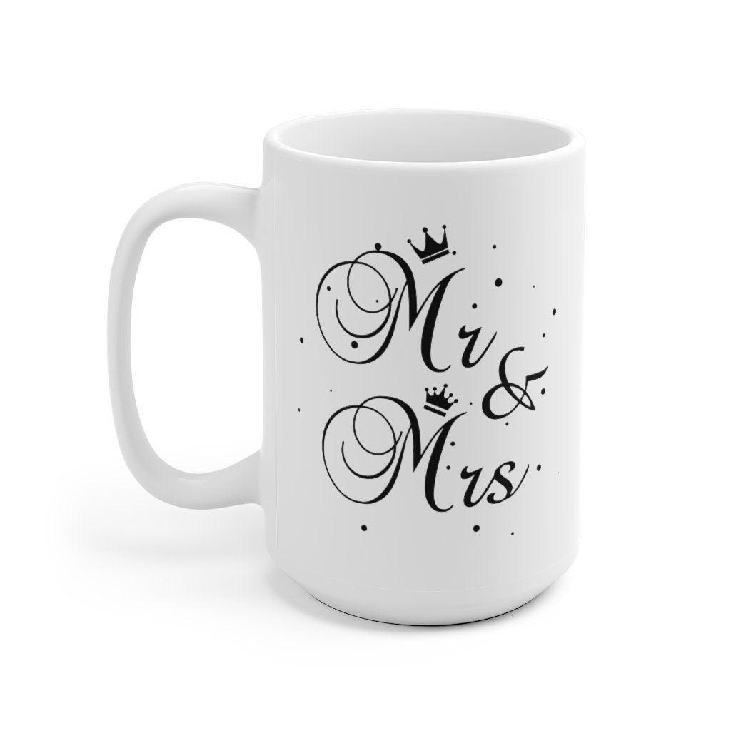 Mr and Mrs 2 Mug, Royalty Mug, Marriage Mug, Honeymoon Mug, Gift for Couple, Cute Married Couple Mug, Just married - 4Lovebirds