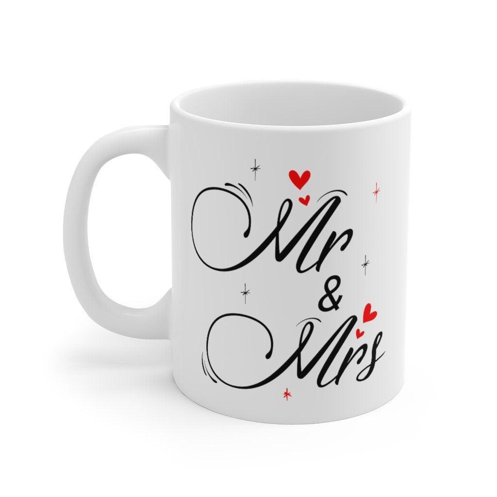 Mr and Mrs 3 Mug, Marriage Mug, Honeymoon Mug, Gift for Couple, Cute Married Couple Mug, Just married - 4Lovebirds