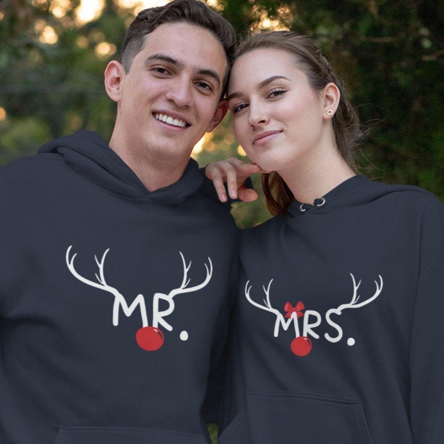 Mr & Mrs Christmas Matching Set - Enjoy Holiday Cheer Together - 4Lovebirds