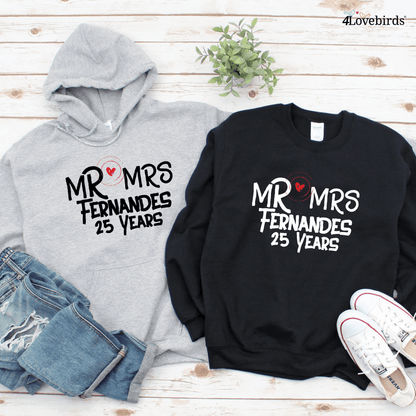Mr. & Mrs. Custom Matching Set - Celebrate Your Anniversary with Personalized Outfits! - 4Lovebirds