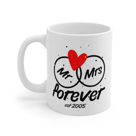Mr. and Mrs. forever Mug, Marriage Mug, Honeymoon Mug, Gift for Couple, Cute Married Couple Mug, Just married - 4Lovebirds
