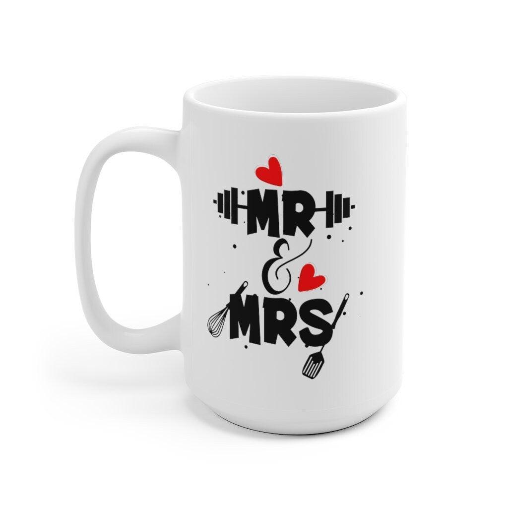 Mr and Mrs Mug, Marriage Mug, Honeymoon Mug, Gift for Couple, Cute Married Couple Mug, Just married, Couples difference - 4Lovebirds