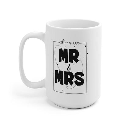Mr. and Mrs. Mug, Marriage Mug, Honeymoon Mug, Gift for Couple, Cute Married Couple Mug, Just married, Space model - 4Lovebirds