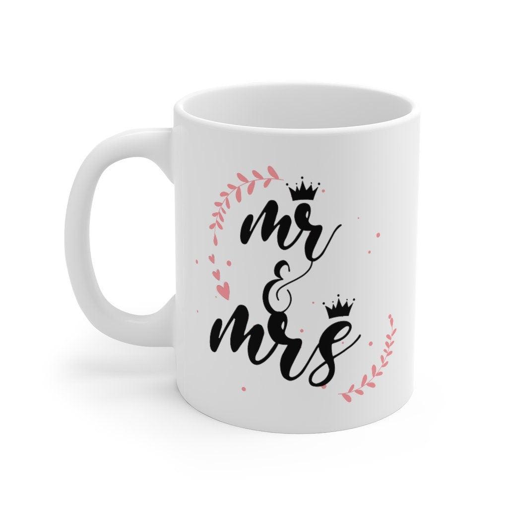Mr and Mrs Mug, Royalty Mug, Marriage Mug, Honeymoon Mug, Gift for Couple, Cute Married Couple Mug, Just married - 4Lovebirds