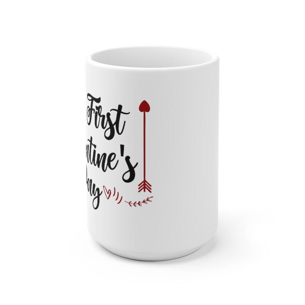 My first valentine day Mug, Funny Mug, Gift for Couples, Valentine Mug, Boyfriend and Girlfriend Mug, Cute Couple Mug - 4Lovebirds