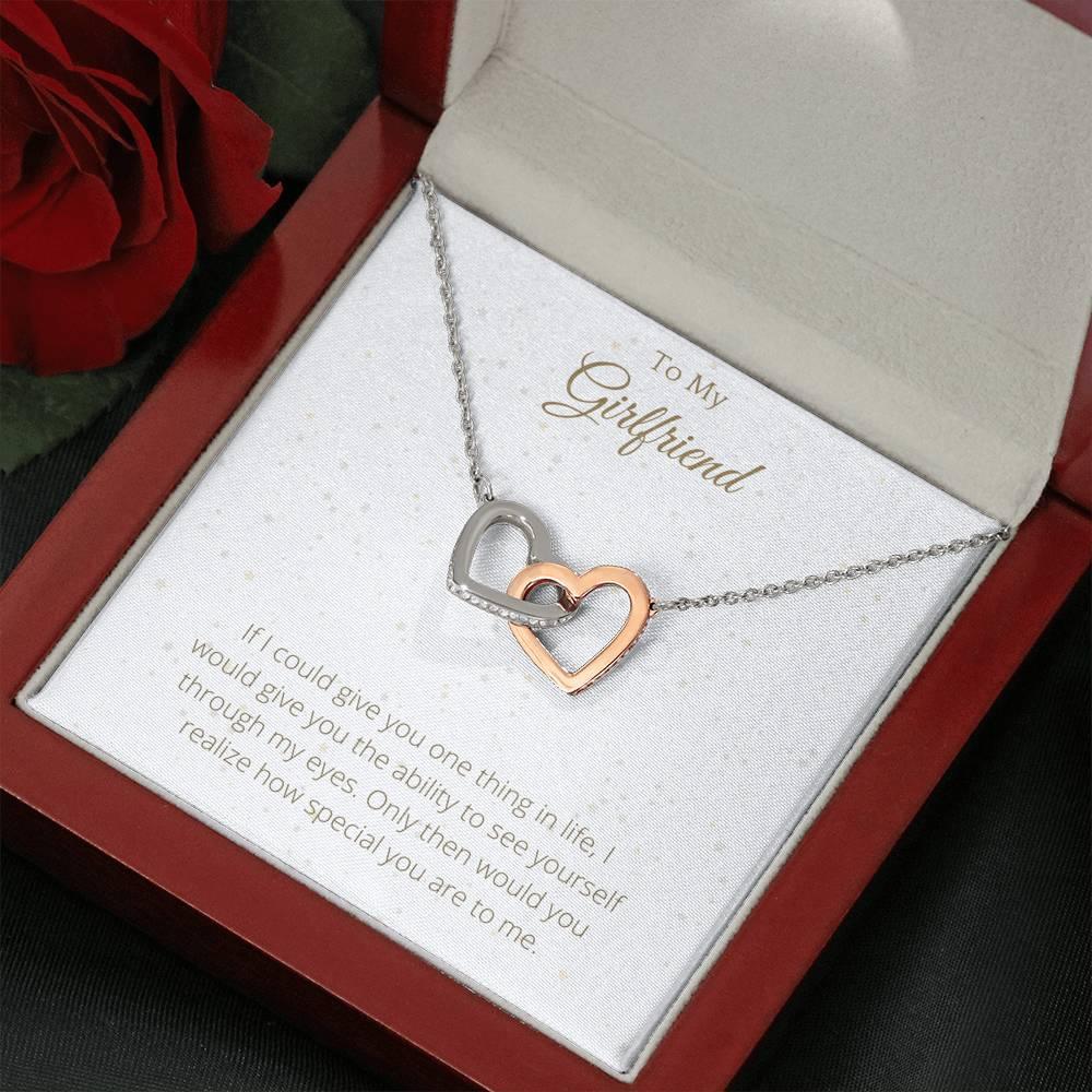 Necklace Gift to Girlfriend Interlocking Hearts - 4Lovebirds