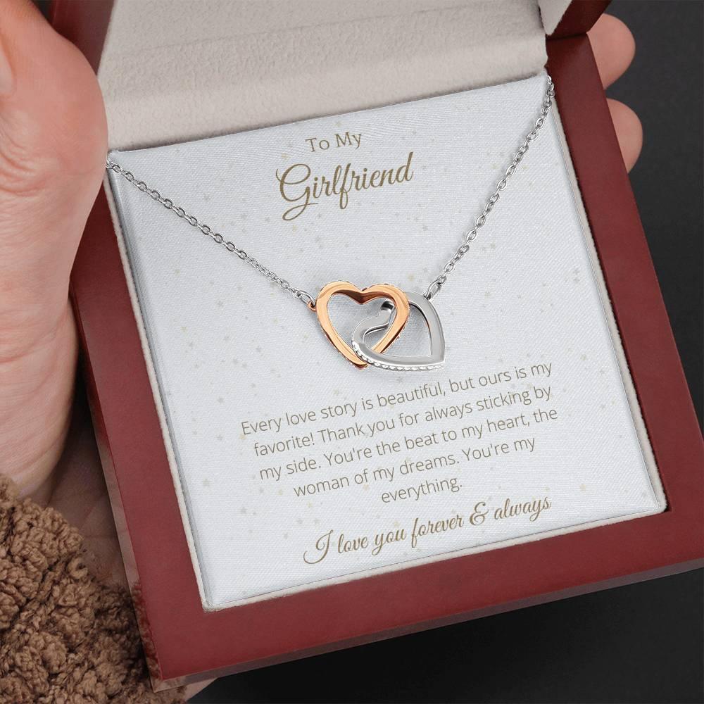 Necklace Gift to Girlfriend Interlocking Hearts - 4Lovebirds