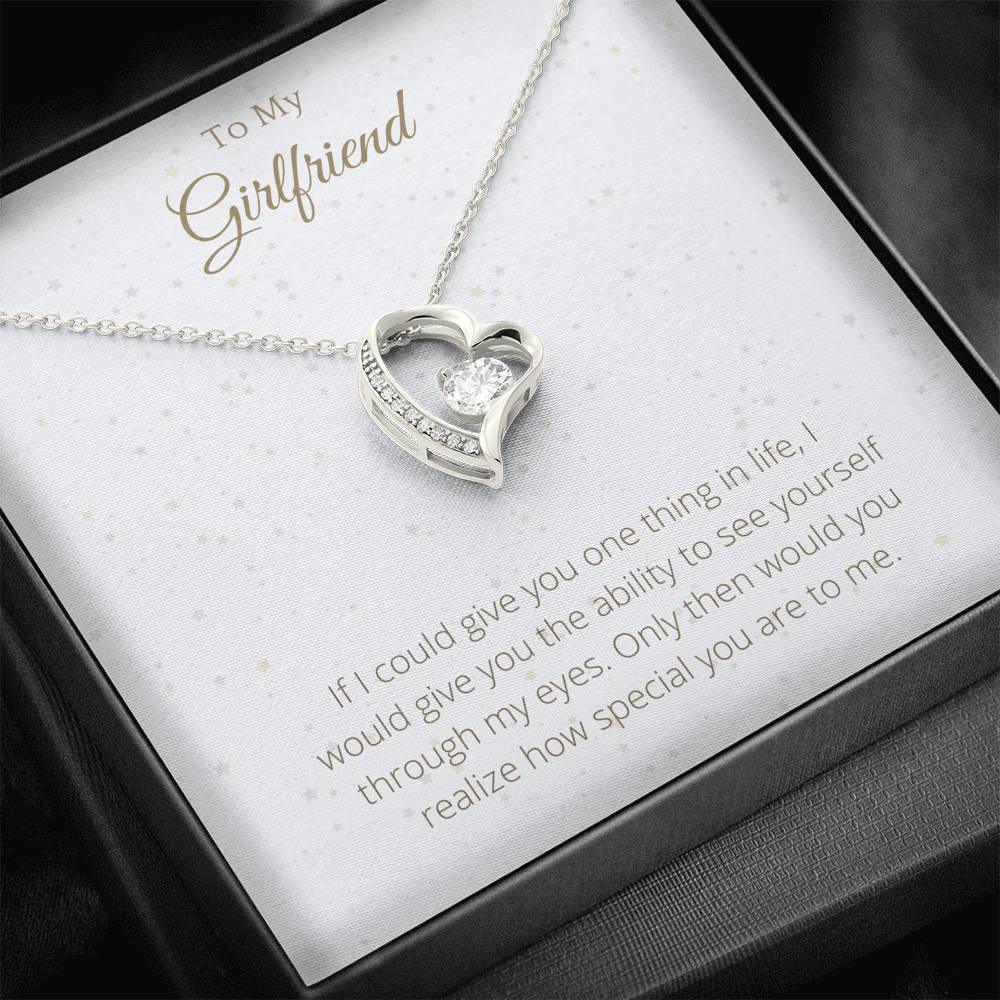 To my girlfriend heart on sale necklace