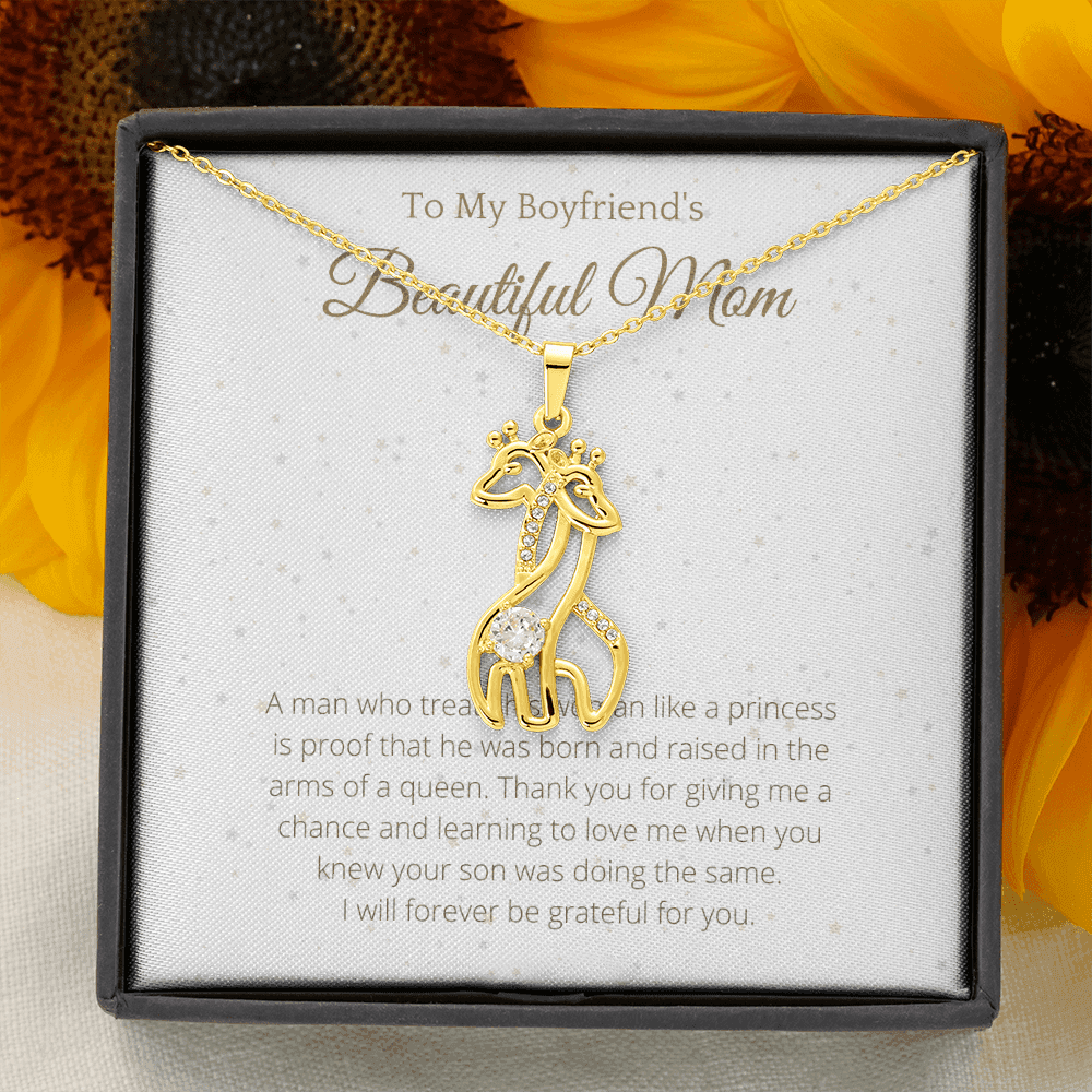 Necklace To my Boyfriend s Mom Giraffes Necklace Christmas Gift