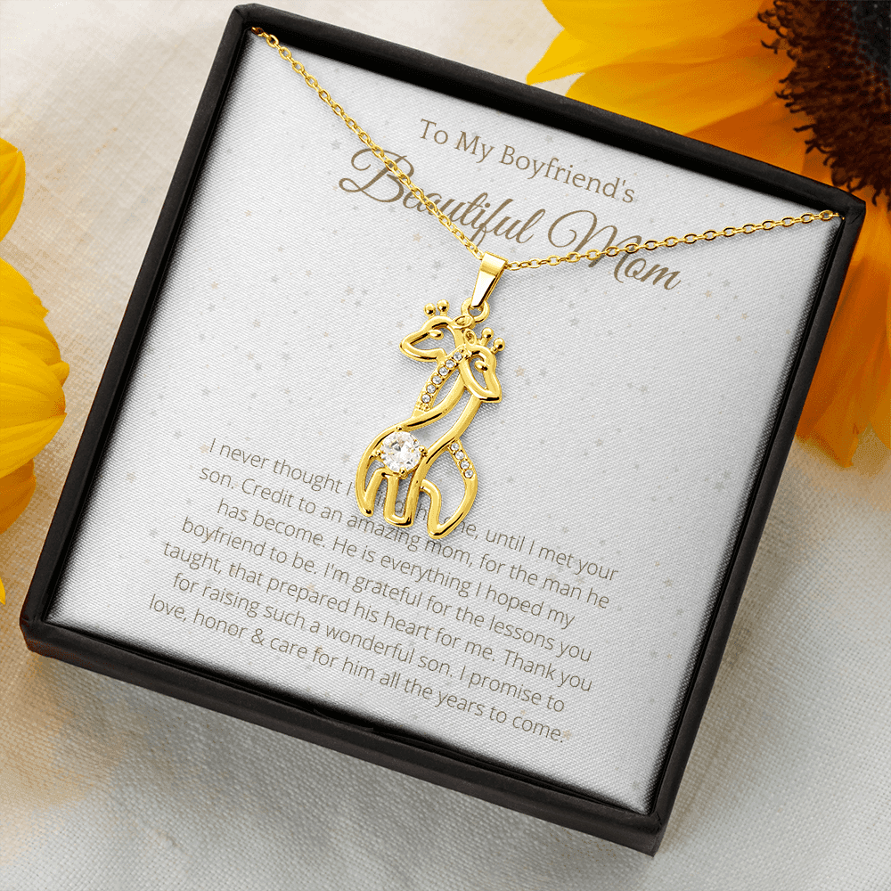 to My Boyfriend's Mom Gift - Great for Mother's Day, Christmas, Her Birthday, or As An Encouragement Gift 18K Yellow Gold Finish / Standard Box