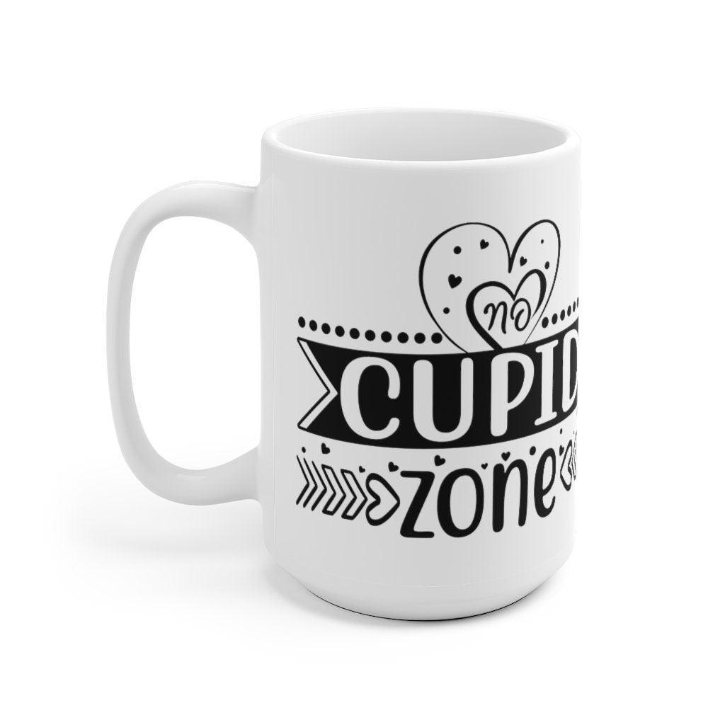 No cupid zone Mug, Funny matching Mug, Gift for Couples, Valentine Mug, Boyfriend and Girlfriend Mug - 4Lovebirds