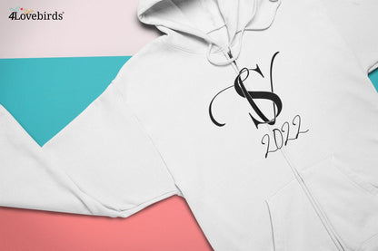 Our signatures together 2022 Hoodie, Marriage Tshirt, Honeymoon Sweatshirt, Gift for Couple, Cute Married Couple Longsleeve, Getting married - 4Lovebirds