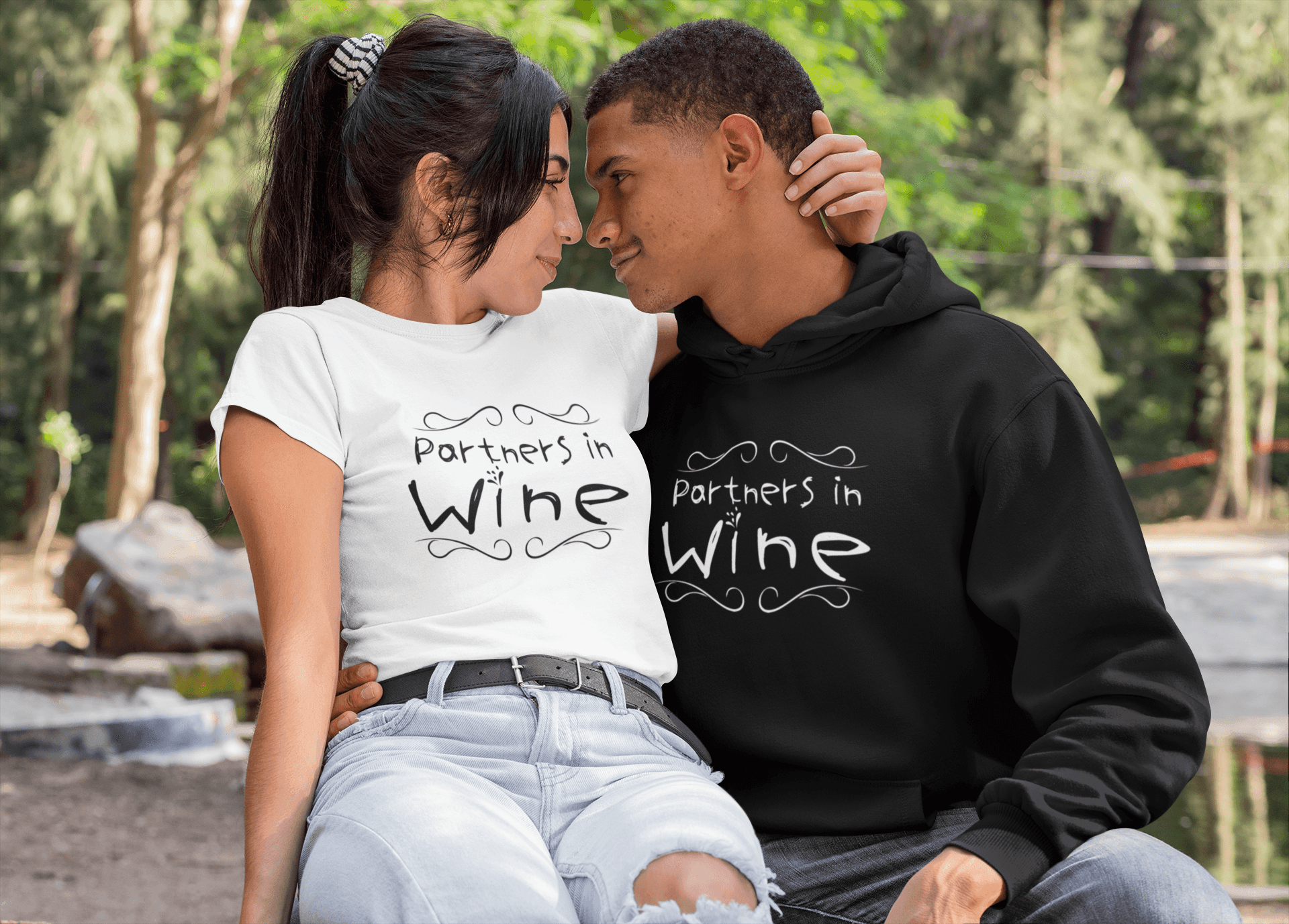 Partners in Wine Hoodies, Wine Shirt, Wine Lover Long Sleeve, Gift for Wine Lover, Wine Tasting, Funny Wine Shirt, Gift for Best Friend - 4Lovebirds