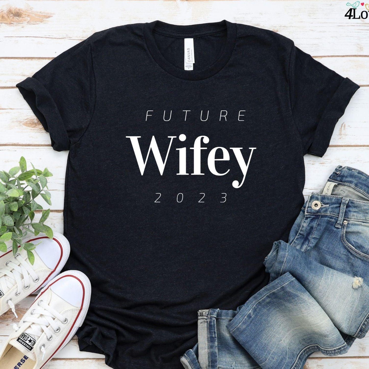 Personalized Future Hubby & Wifey Matching Outfits | Custom Fiancé & Fiancée Set with Year - 4Lovebirds
