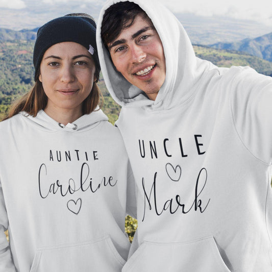 Personalized Matching Outfits for Aunt & Uncle: Custom Name Set - Unique Gift Idea - 4Lovebirds