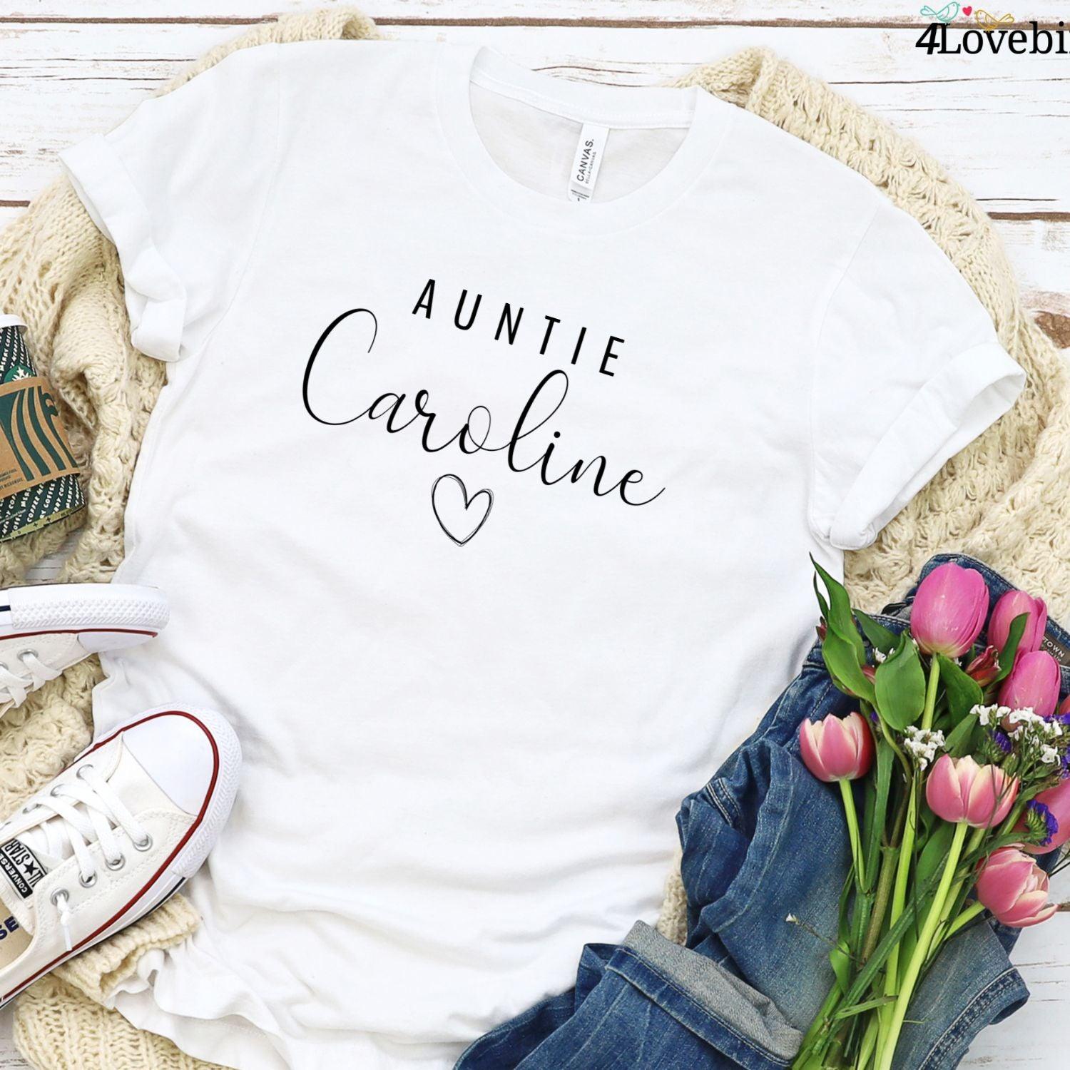 Personalized Matching Outfits for Aunt & Uncle: Custom Name Set - Unique Gift Idea - 4Lovebirds