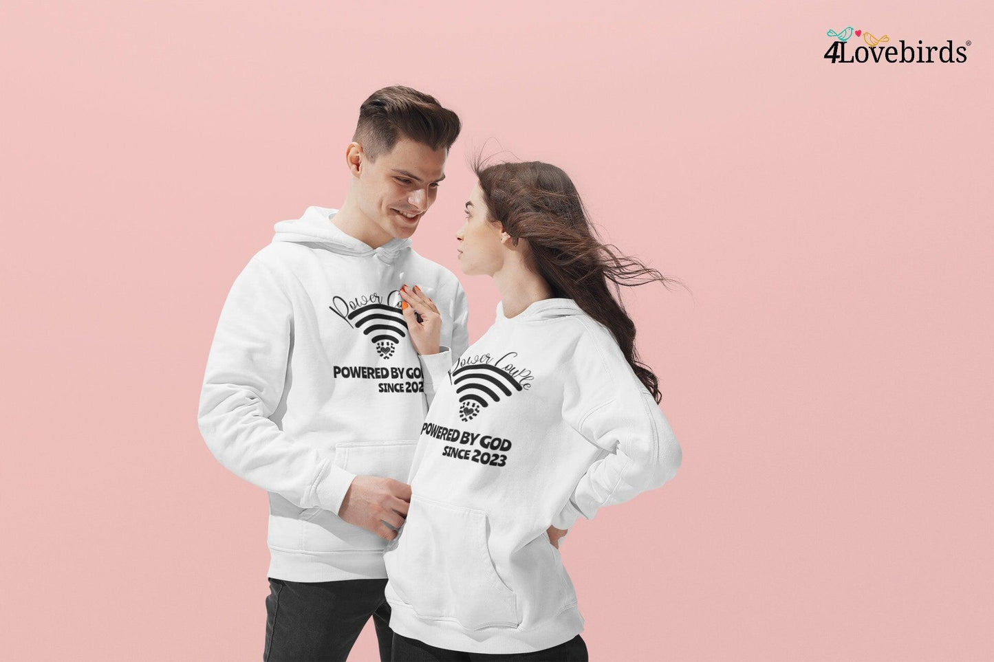 Power Couple Hoodie, Valentines Day Couples Shirts, His and Her Valentines Day Shirt, Anniversary Shirt, Valentine Shirt, Matching Couples - 4Lovebirds