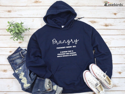 Prangry Definition Hoodie, Funny Pregnancy Sweatshirt, Pregnancy Announcement, Mom To Be Long Sleeve Shirt, Pregnancy Gift, New Mom Shirt - 4Lovebirds