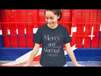 Merry & Married Custom Est Matching Set: Christmas Outfit for Bride and Groom