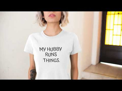 My Wifey / Hubby runs things Matching Set: Perfect for Honeymoon, Newlywed Gift, Cute Married Outfit Set