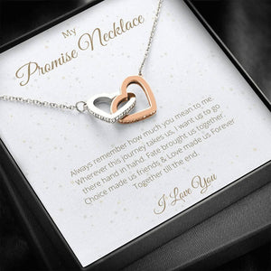 Promisse Necklace Interlocking Hearts - 4Lovebirds