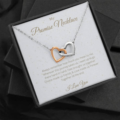 Promisse Necklace Interlocking Hearts - 4Lovebirds