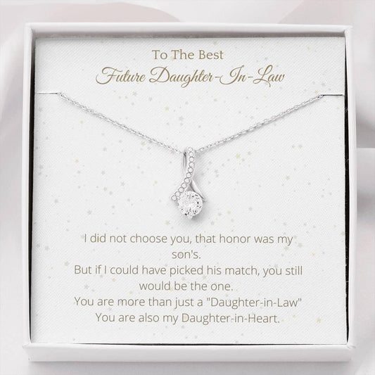 Ribbon Necklace For Daughter-In-Law - To My Daughter-In-Law Necklace Birthday Gift for Daughter-In-Law, Necklace for Daughter - 4Lovebirds