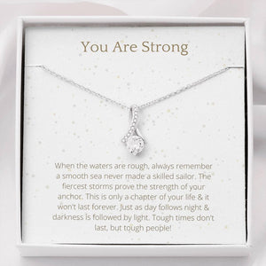 Ribbon Necklace Sympathy_Grief Necklace - Womens Necklace, Miscarriage Gift, Sympathy Gift, Grief Gift, Encouragement Gift - 4Lovebirds
