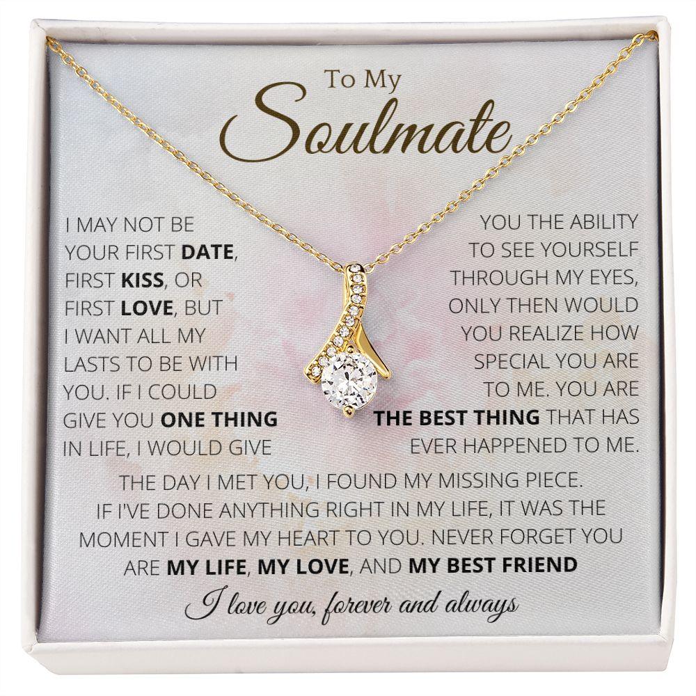 Ribbon Necklace To My Soulmate - Necklace Birthday Gift for Girlfriend –  4Lovebirds