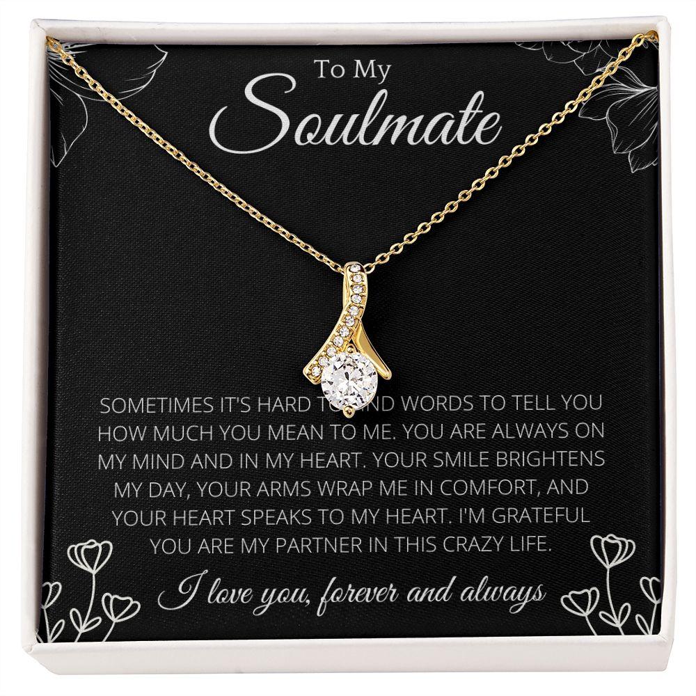 Ribbon Necklace To My Soulmate - Necklace Birthday Gift for Girlfriend –  4Lovebirds