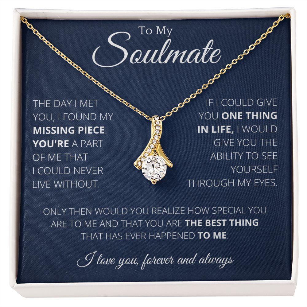 Ribbon Necklace To My Soulmate - Necklace Birthday Gift for Girlfriend –  4Lovebirds