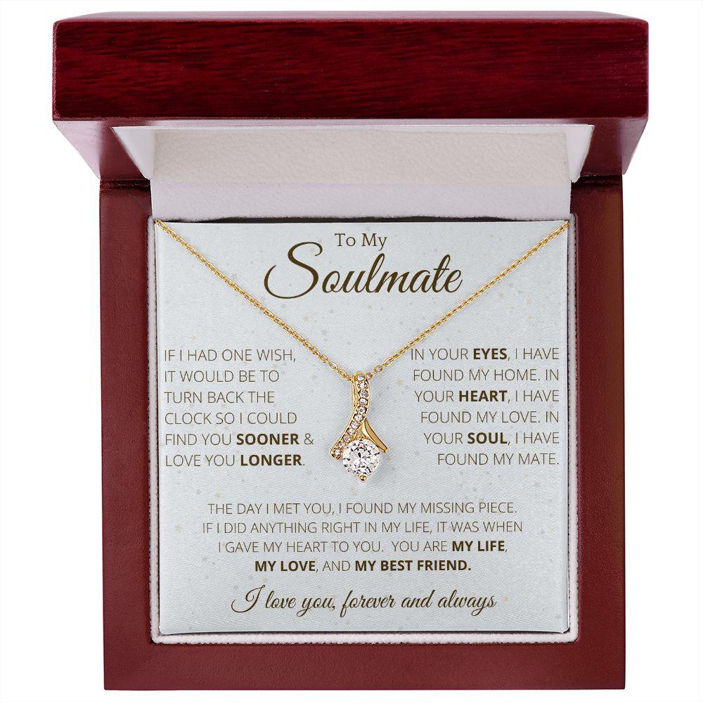 Ribbon Necklace To My Soulmate - Necklace Birthday Gift for Girlfriend –  4Lovebirds