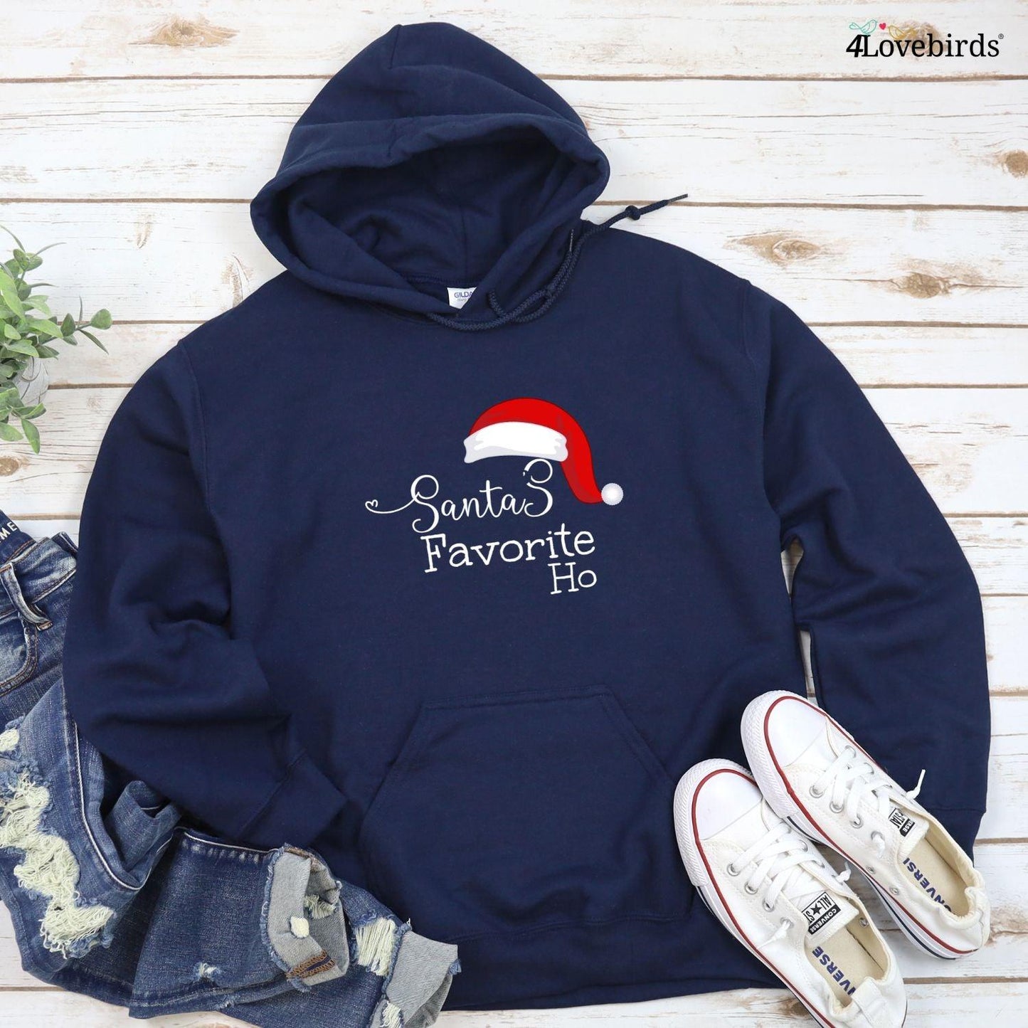Santa & Santa's Favorite Ho Matching Christmas Set: Outfits for Couples! - 4Lovebirds