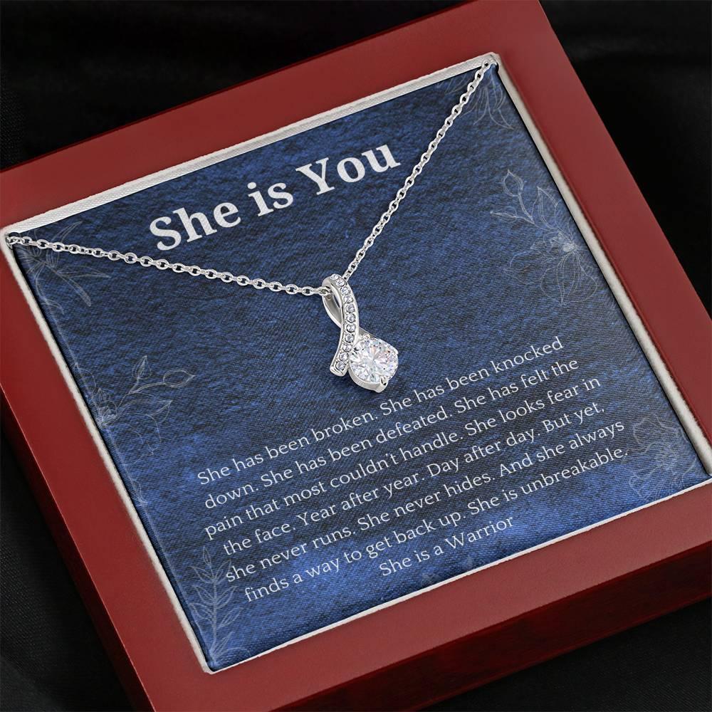 She Is You Ribbon Necklace - - 4Lovebirds