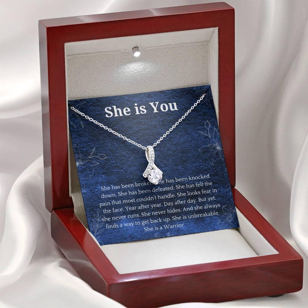 She Is You Ribbon Necklace - - 4Lovebirds
