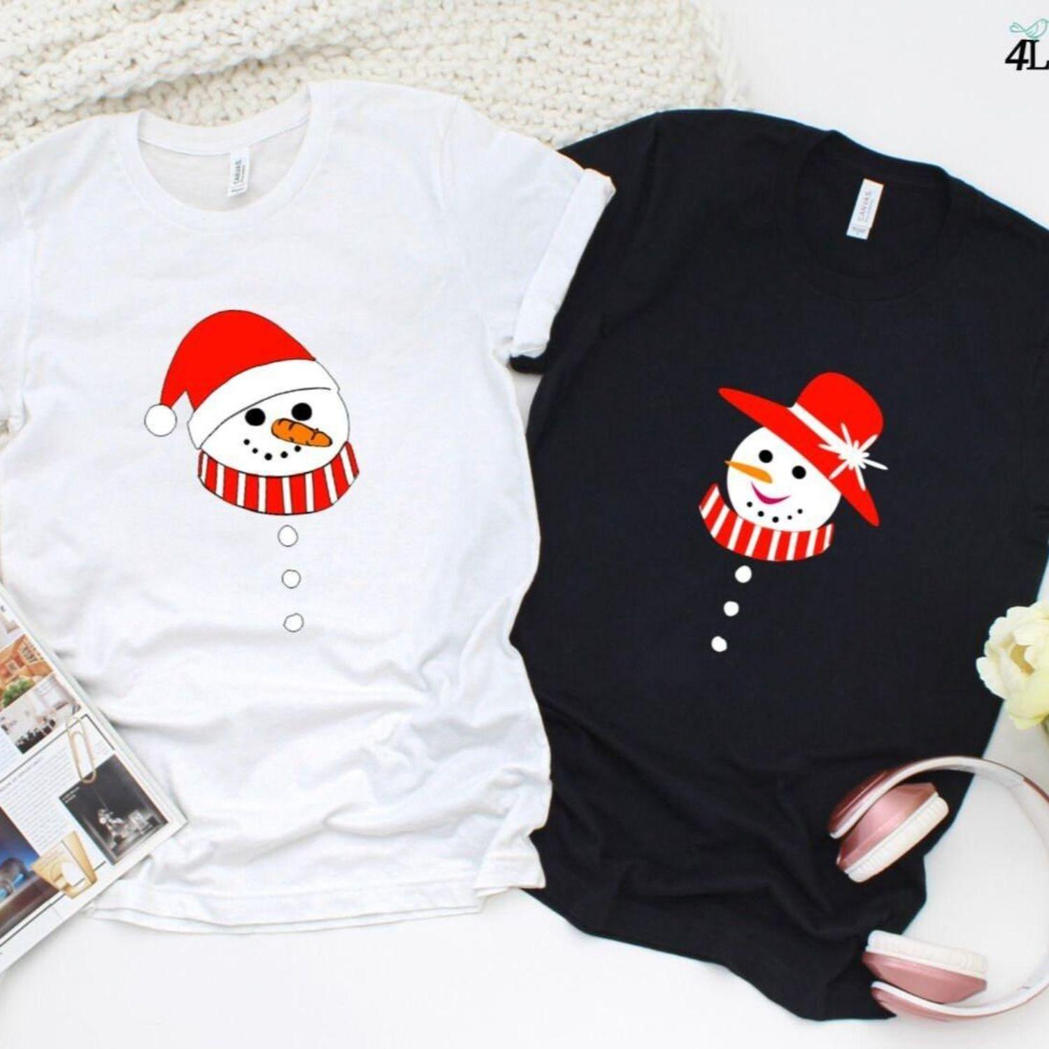 Snowman Couple Matching Set - His and Hers Christmas Outfit - 4Lovebirds