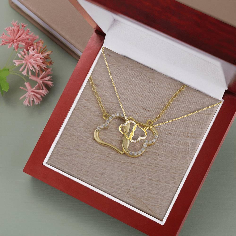 Solid Gold Necklace With Real Diamonds - 4Lovebirds