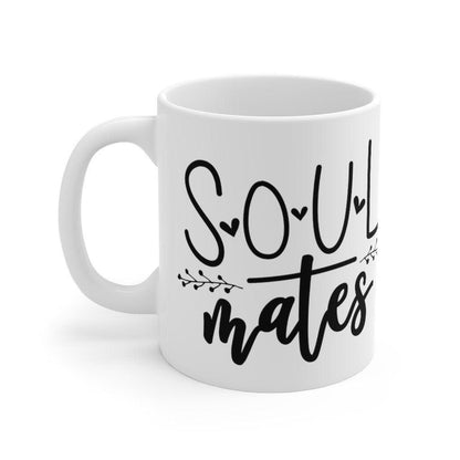 Soul mates Mug, Lovers Mug, Gift for Couples, Valentine Mug, Boyfriend / Girlfriend Mug, Cute Mug - 4Lovebirds