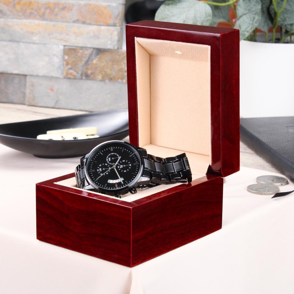 Stainless Steel Custom Engraved Luxury Watch - 4Lovebirds