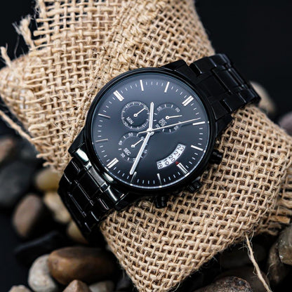 Stainless Steel Custom Engraved Luxury Watch - 4Lovebirds
