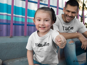 Taco - Taquito - Latino Parents Matching Hoodies - Matching Food Lover Sweatshirts - Baby Shower Gifts - Baby Gifts - Daddy, Mommy & Me - 4Lovebirds