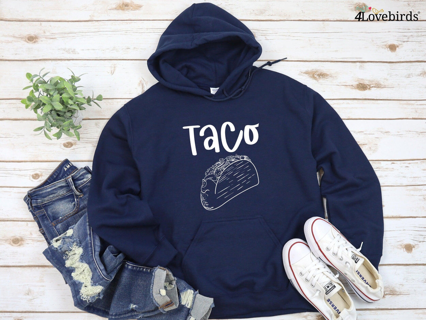 Taco - Taquito - Latino Parents Matching Hoodies - Matching Food Lover Sweatshirts - Baby Shower Gifts - Baby Gifts - Daddy, Mommy & Me - 4Lovebirds