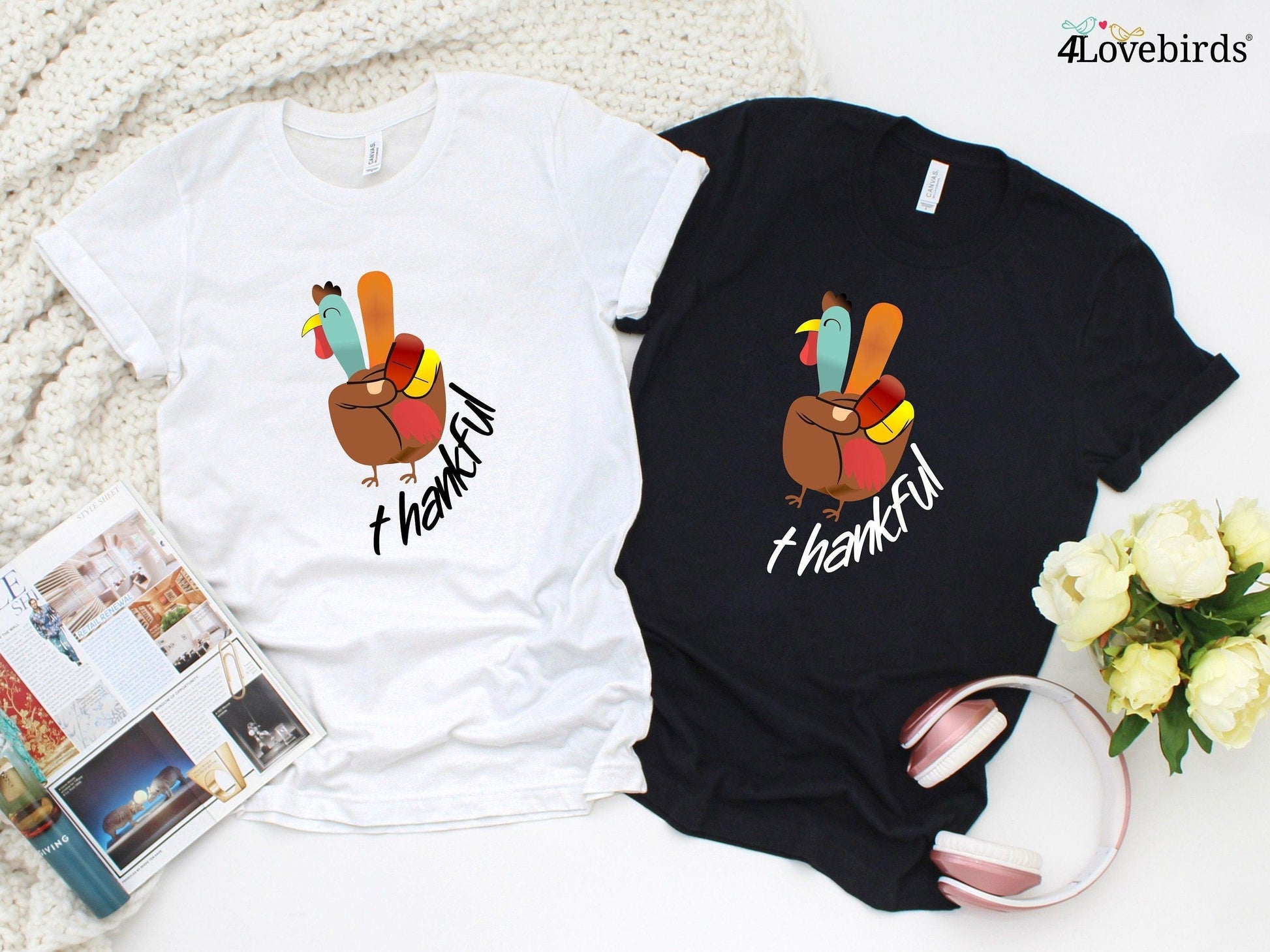 Thankful Turkey Hoodie, Thankful T-shirt, Thanksgiving Funny Shirt, Funny Turkey Shirt, Thankful Funny Shirt, Peace Turkey Shirt, Turkey Tee - 4Lovebirds