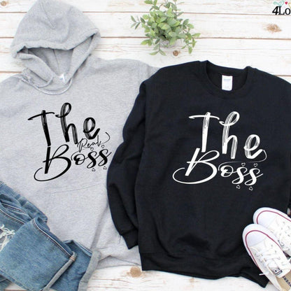 The Boss & The Real Boss Matching Outfits: Fun 'Boss Duo' Couple's Gifts Set - 4Lovebirds