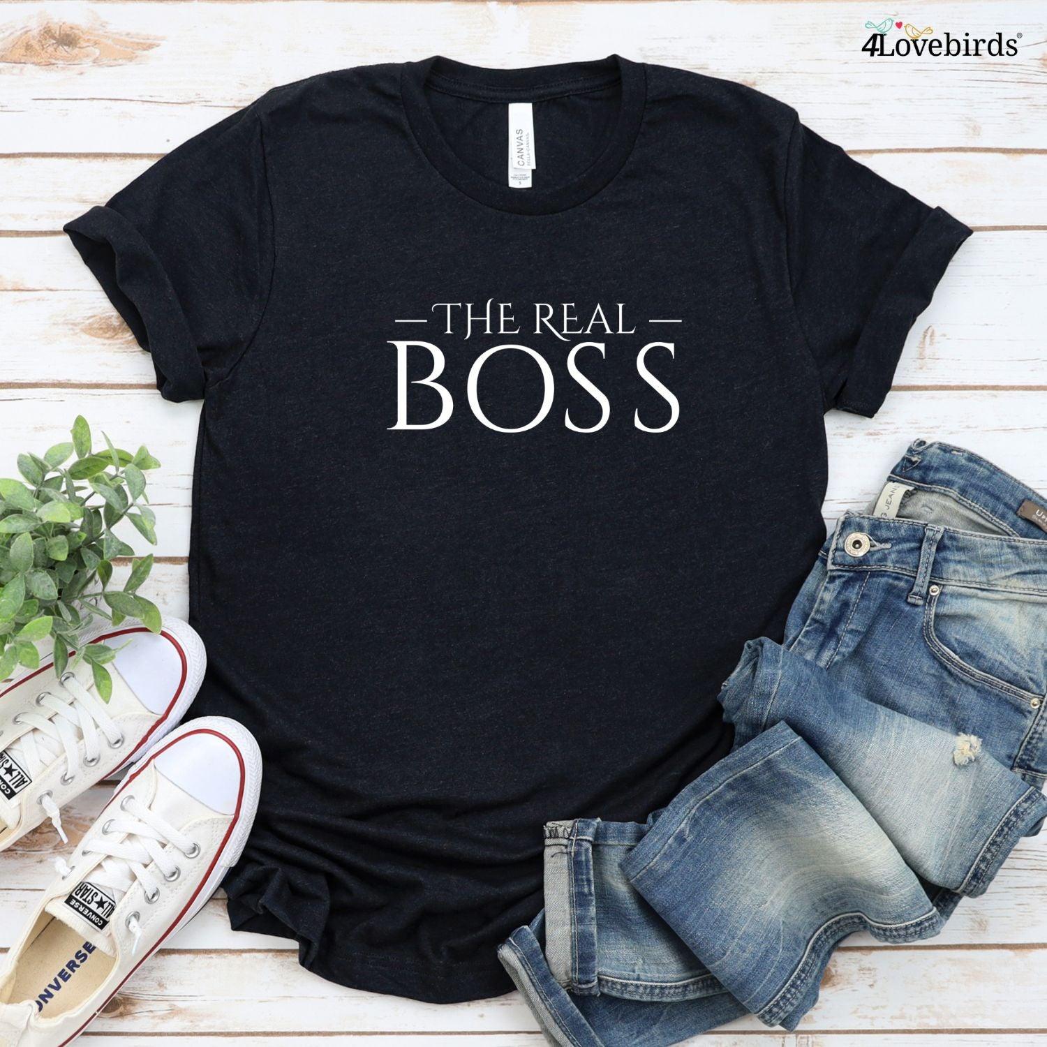 The Real Boss Couple Outfit Set Matching T-shirts + Gift Idea - 4Lovebirds