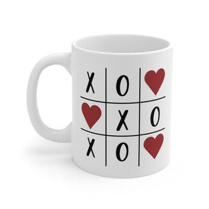 Tic-tac-Lovers Mug, Lovers matching Mug, Gift for Couples, Valentine Mug, Boyfriend / Girlfriend Mug, Cute Mug - 4Lovebirds