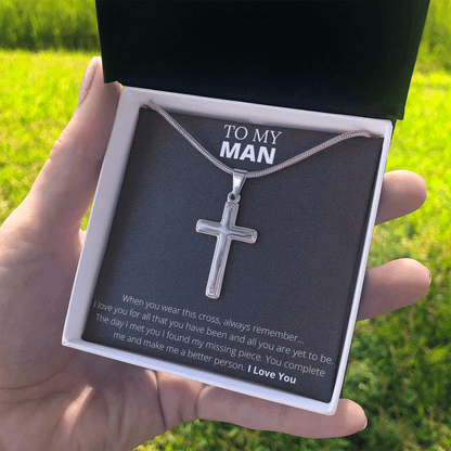 To My Man - Stainless Steel Cross Necklace - 4Lovebirds