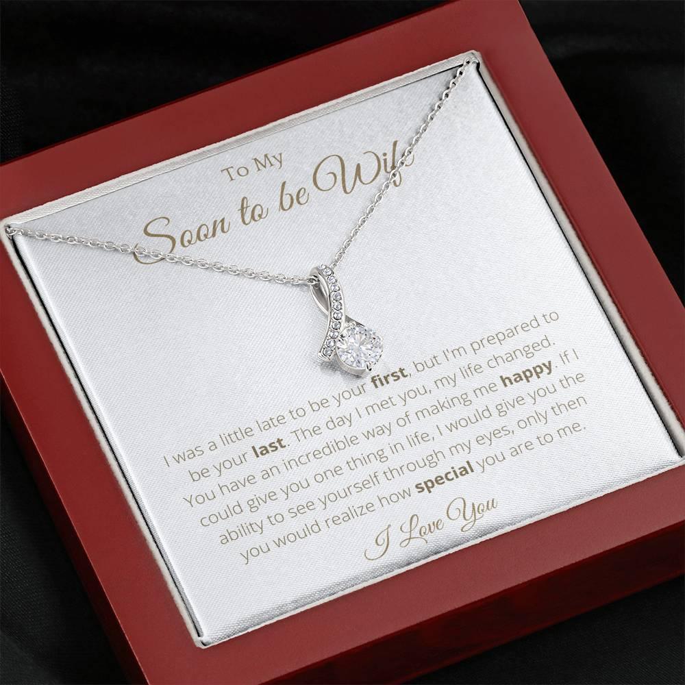 To my soon to be Wife Ribbon Necklace - 4Lovebirds